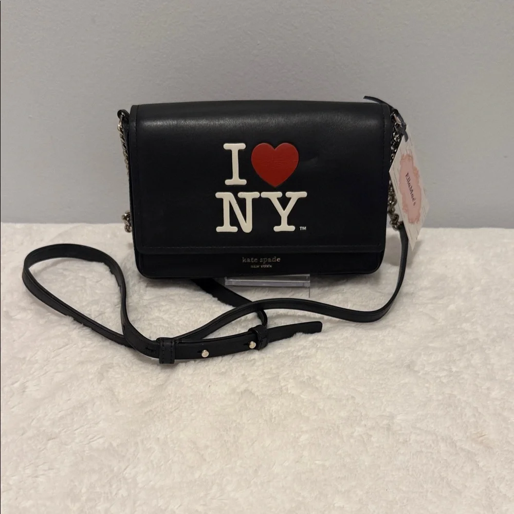Kate Spade New York “I Love NY” Flap Chain Wallet Crossbody - Picture 2 of 5